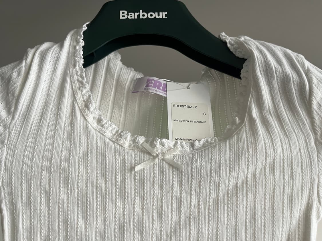 ERL embroid t shirt s 새상품 아일렛포인텔레탑 상품이미지3