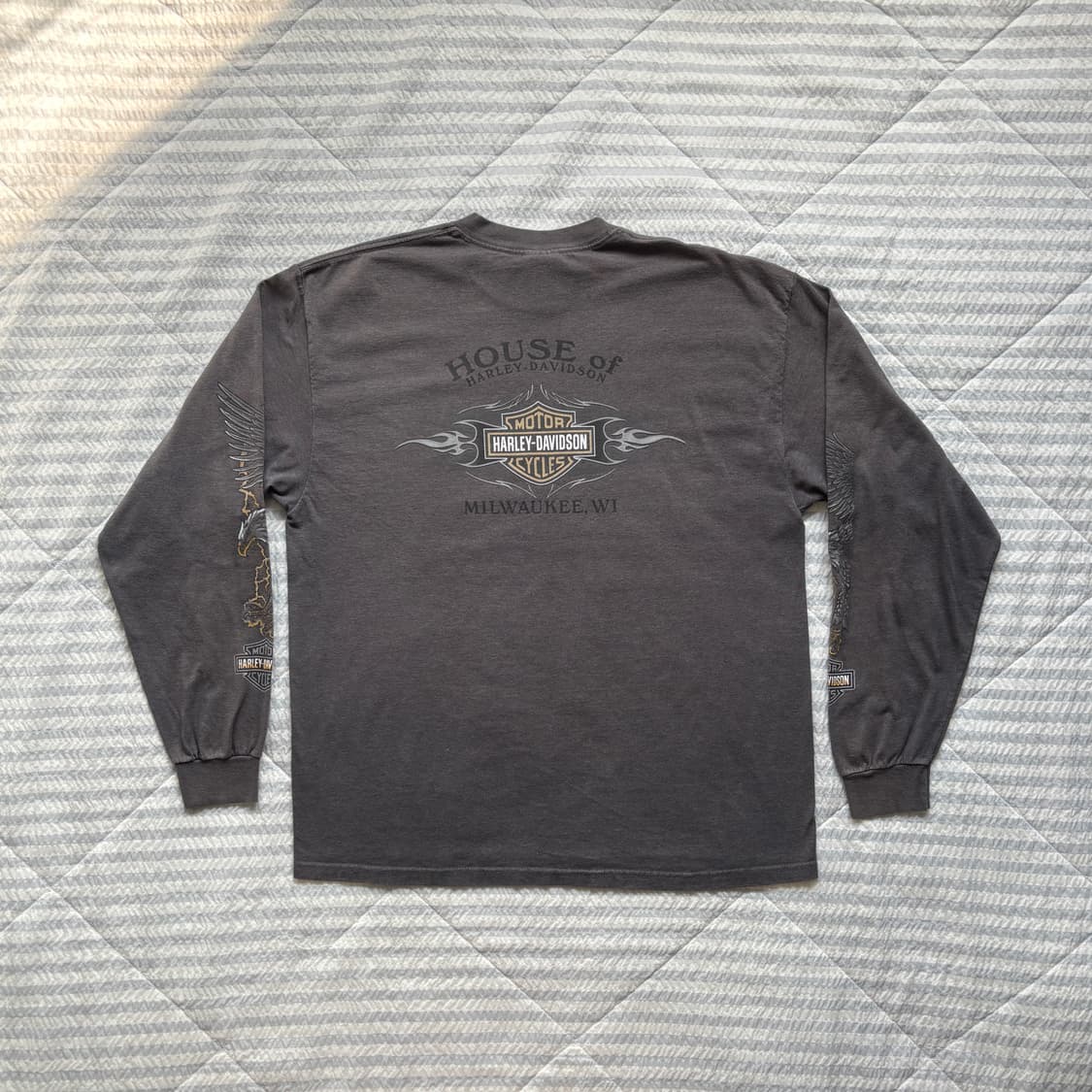 빈티지 할리데이비슨 라이트닝 롱슬리브 티셔츠 상품이미지2