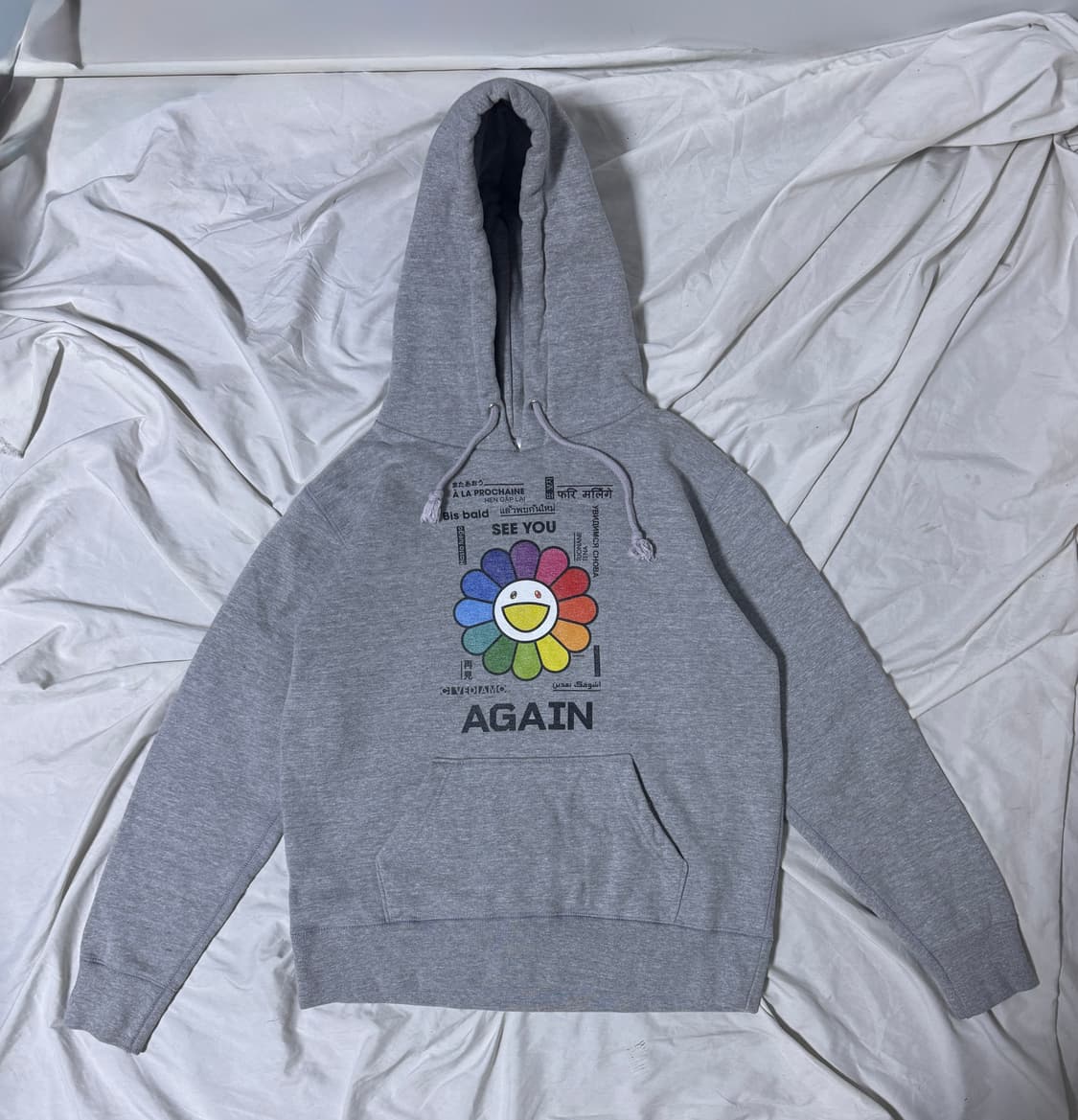 Yuzu x takashi murakami 레인보우 플라워 후드티  상품이미지1