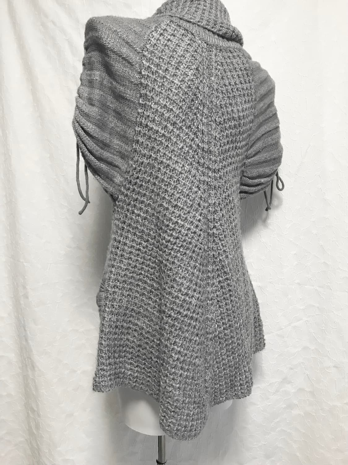 빈티지 니혼진 너드 하이넥 셔링 니트 원피스 탑 상품이미지3