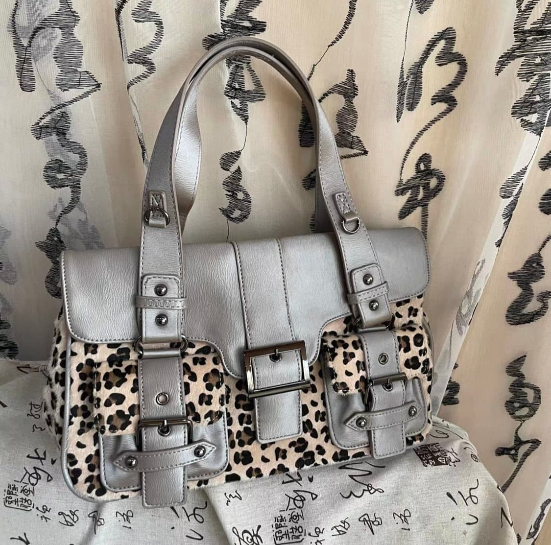 갸루 Y2K 빈티지 레오파드 토트백 숄더백 상품이미지1