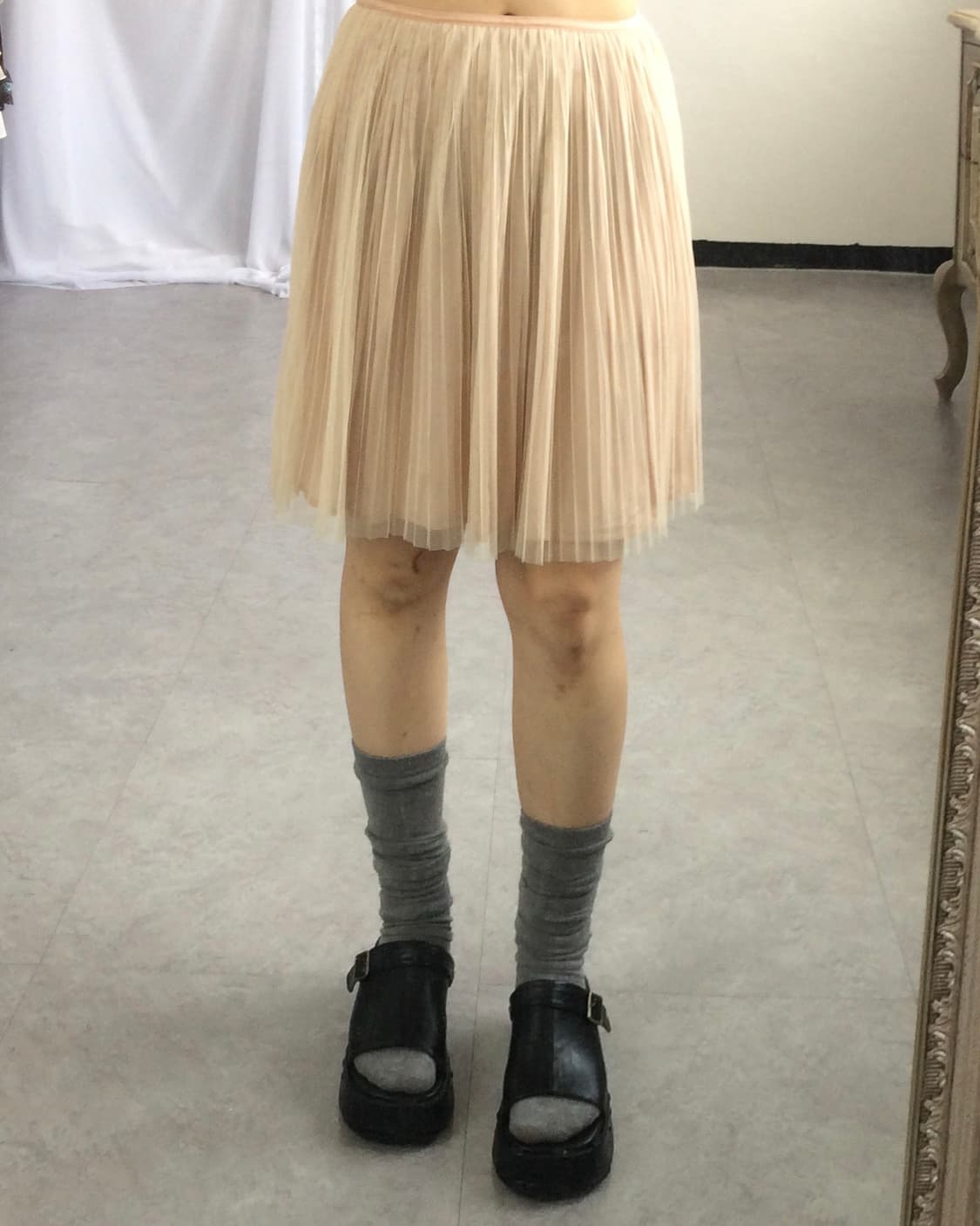 reversible Pleats skirt 상품이미지5