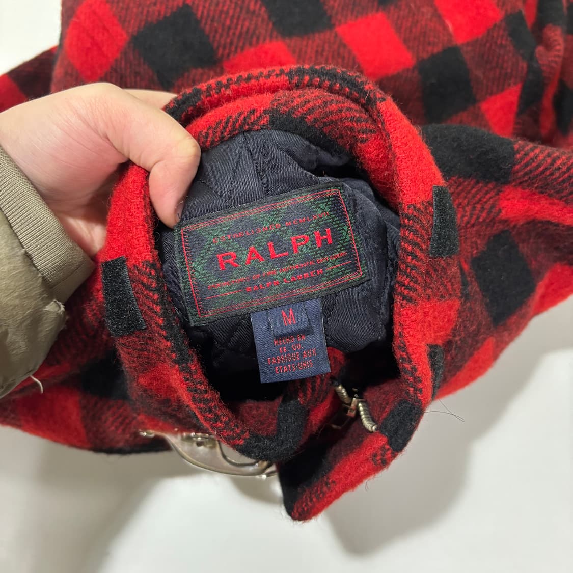 우먼L 폴로 랄프로렌 파이어맨 체크 울 자켓 상품이미지6
