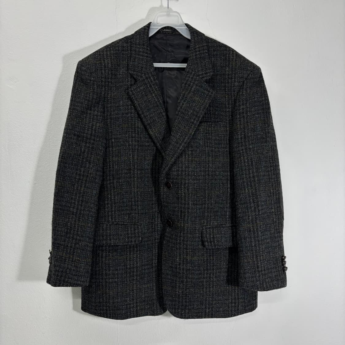 95 M 트래드클럽 X 해리스트위드 체크 트위드울 블레이져 상품이미지1