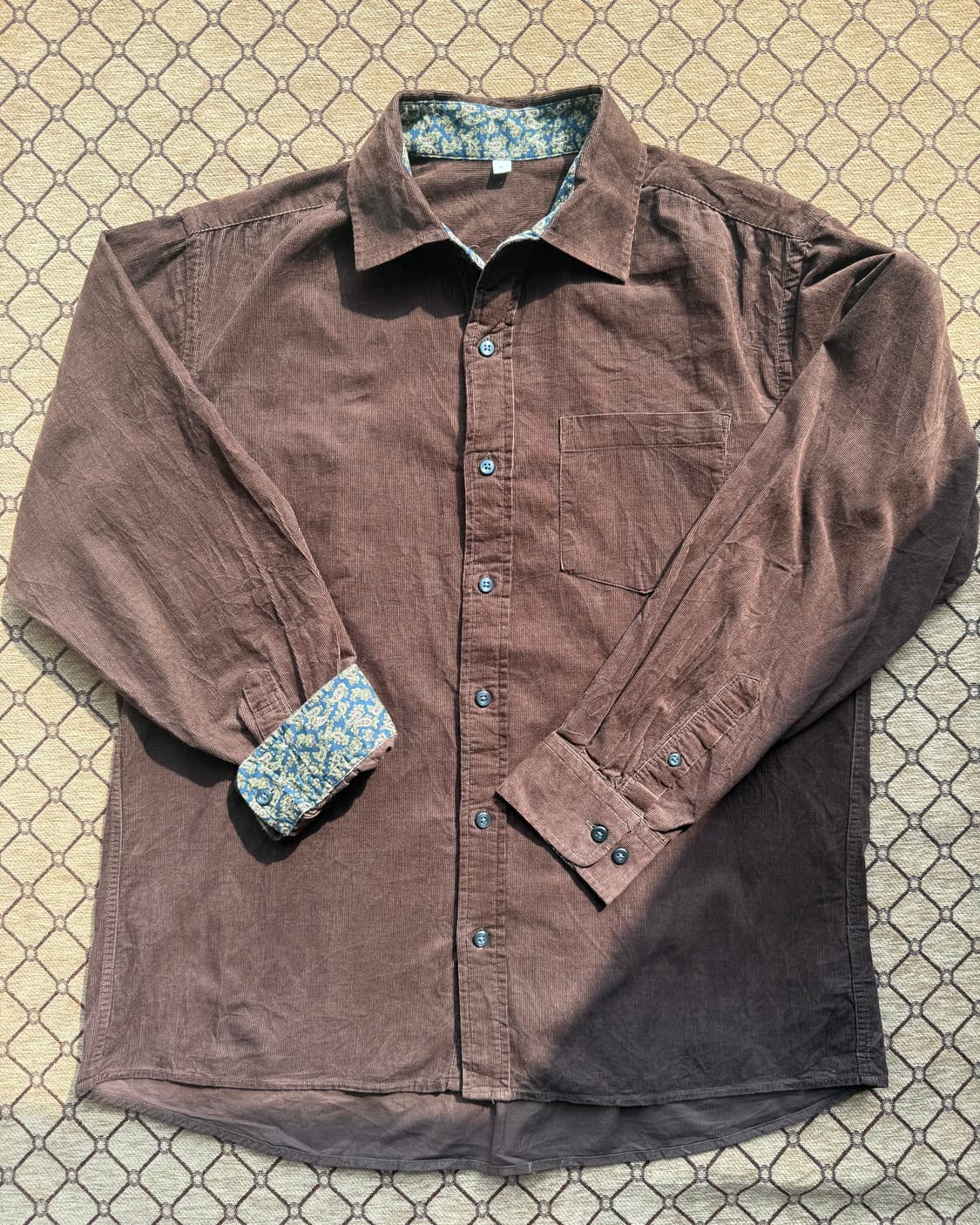 브라운 소매 디테일 셔츠 상품이미지2