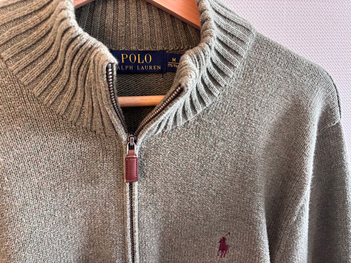 폴로 POLO 반집업 니트 카키 그린 상품이미지2