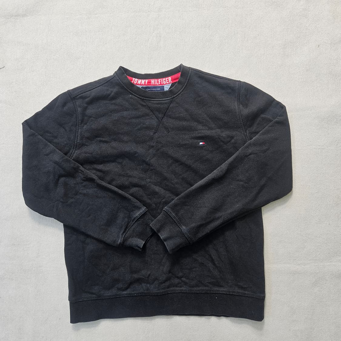 M 타미힐피거 블랙 맨투맨 0310Y 상품이미지1