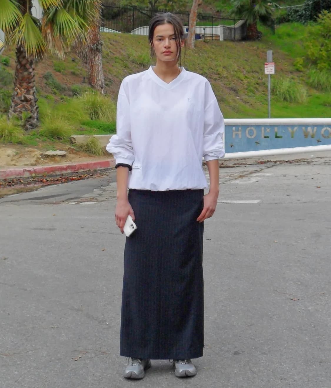 Low Classic LC 로우클래식 엘씨 나일론 스웨트셔츠 화이트 XL 상품이미지1