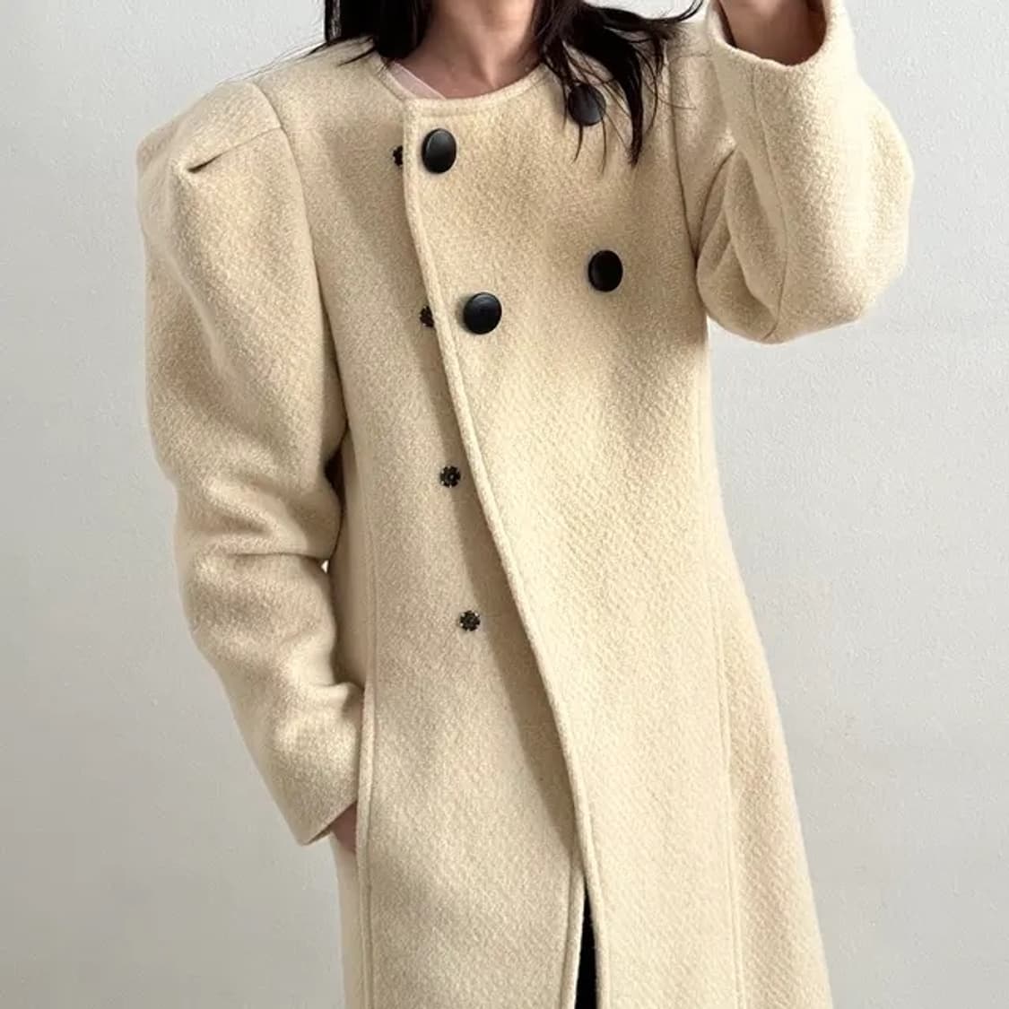 이자벨마랑 ISABEL MARANT 퍼프 숄더 더블버튼 롱 코트 상품이미지1