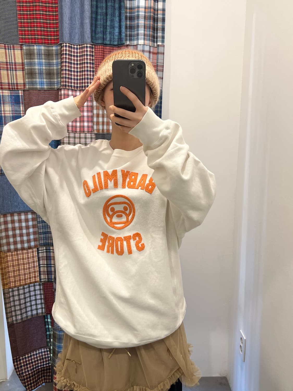 베이프 베이비 마일로 맨투맨 상품이미지4