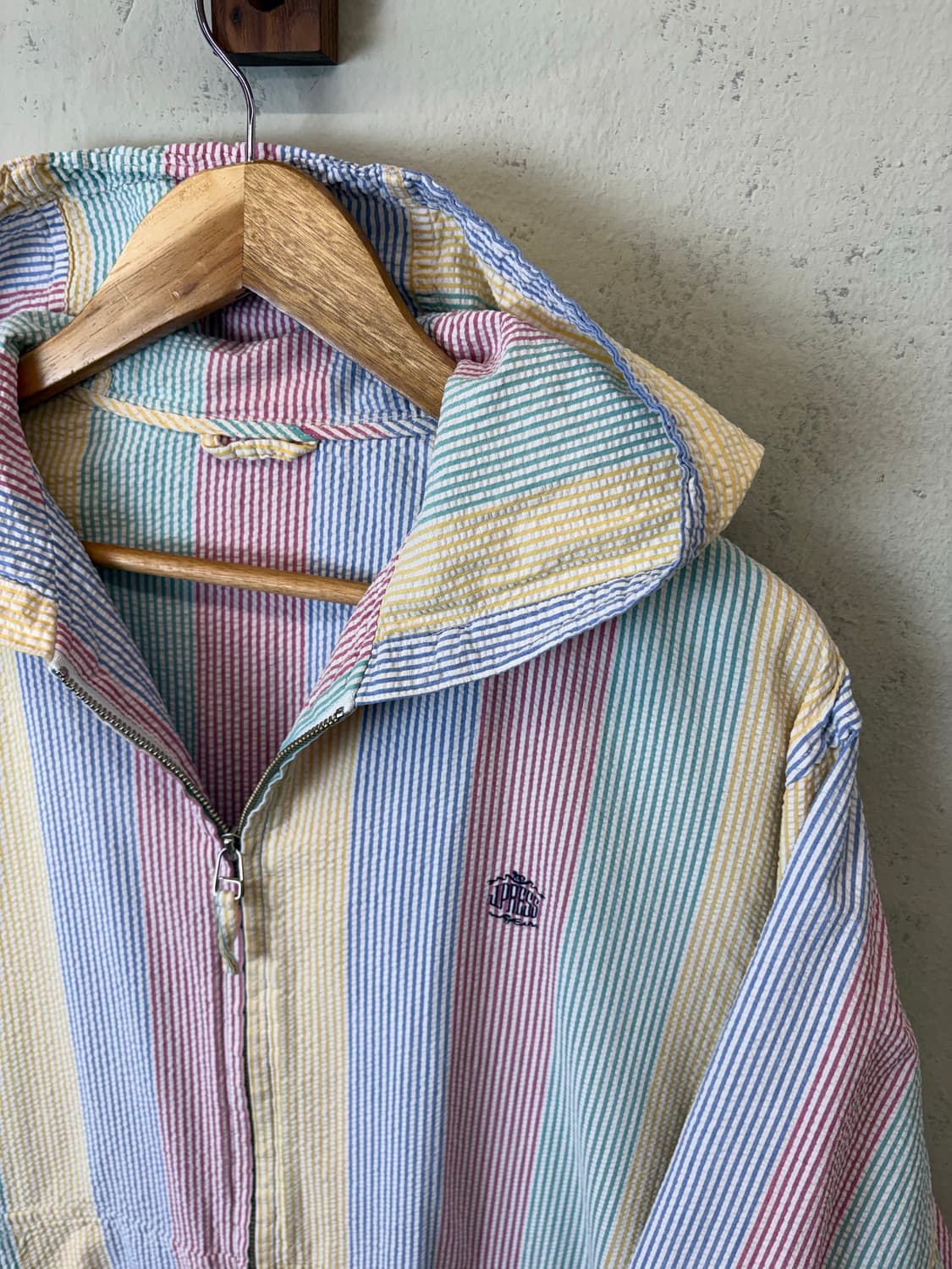 제이프레스 90s 빈티지 스트라이프 시어서커 후드 자켓 상품이미지6