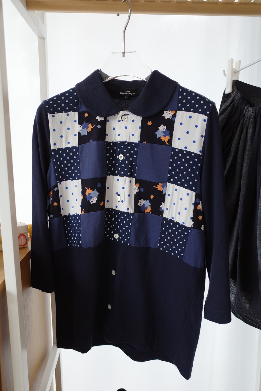 Autumn leaves dot round button top 상품이미지1