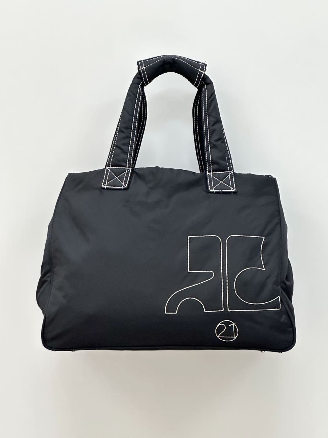 courreges / 꾸레쥬 스티치 빅 로고 숄더백 상품이미지1