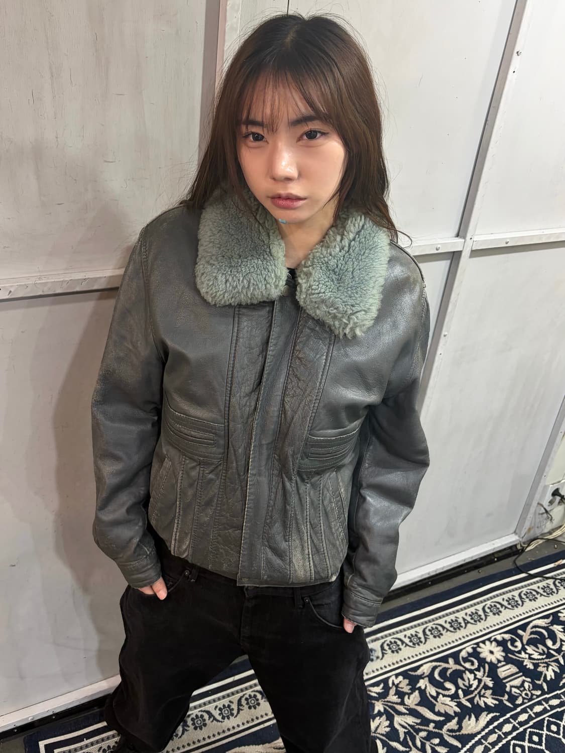 90s LONDONFOG leather G-1 bomber jacket 상품이미지6