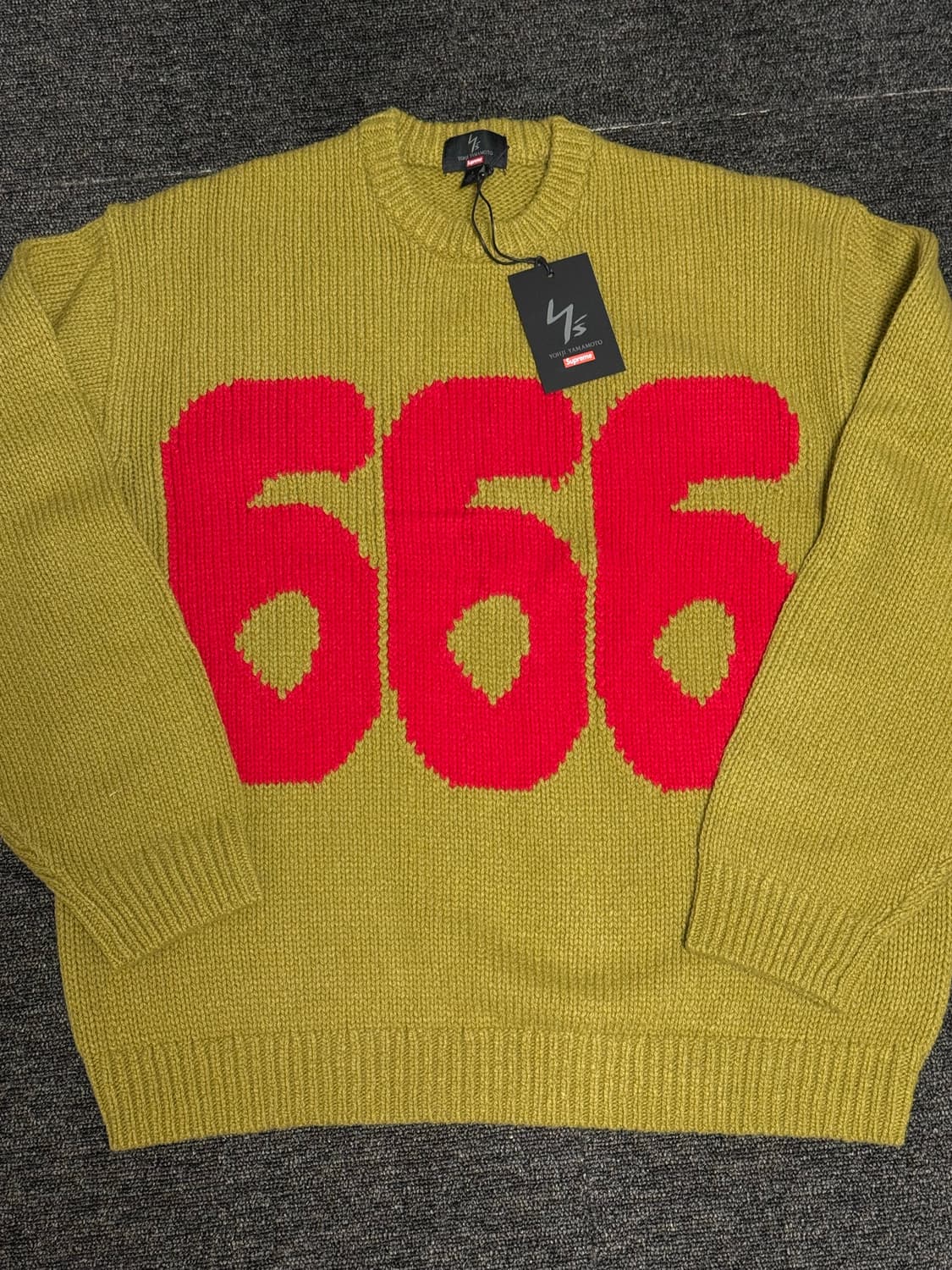 [L] 슈프림 x Y's 바이 요지 야마모토 스웨터 올리브 - 25FW 상품이미지1