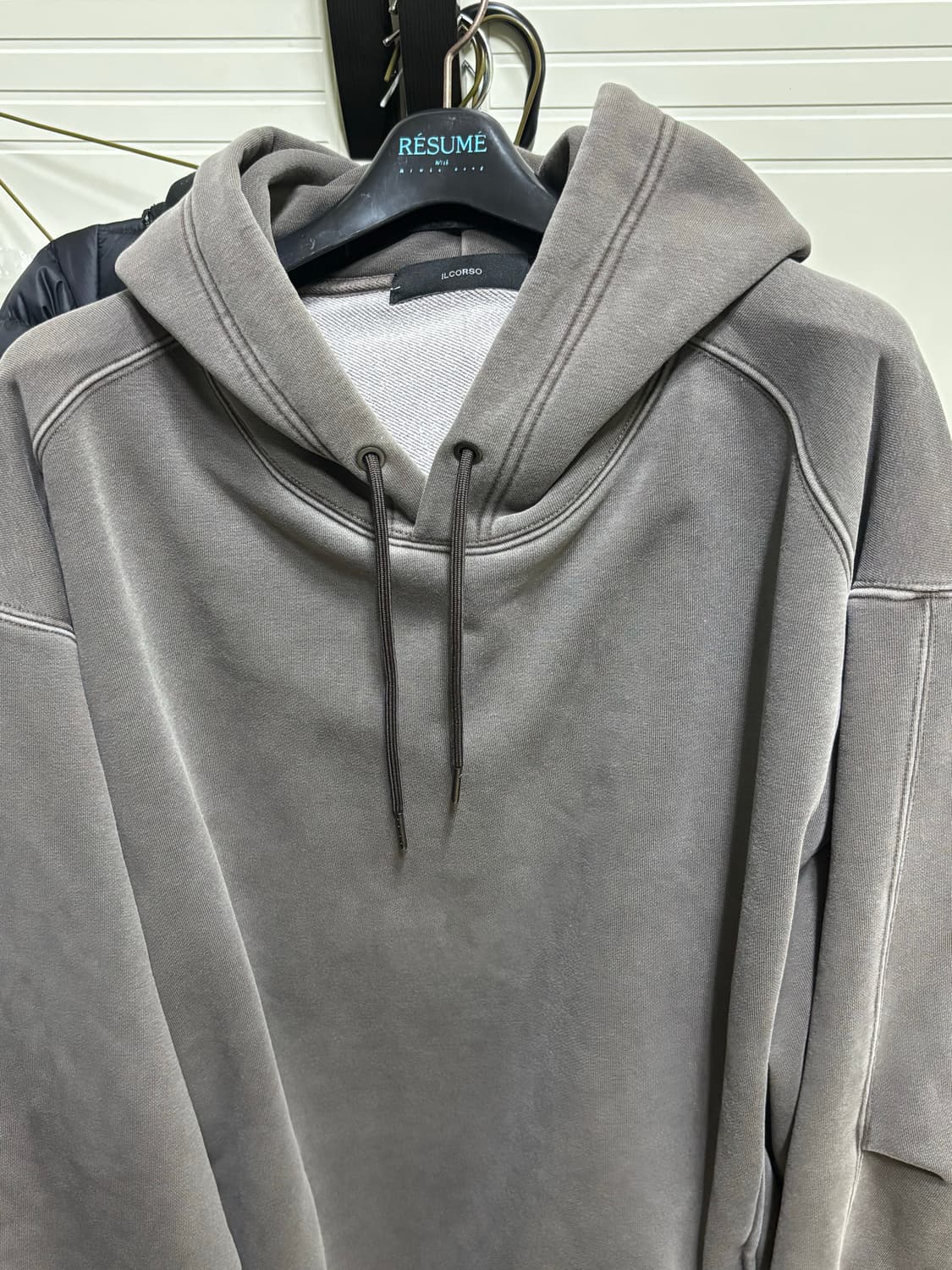 일꼬르소 워싱 후드티 다크브라운 L 상품이미지2