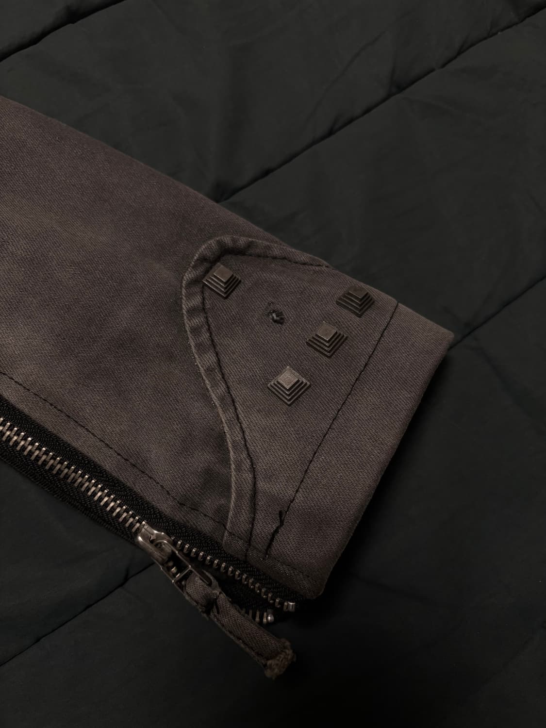 shalang 흑청 스터드 라이더 자켓 상품이미지3