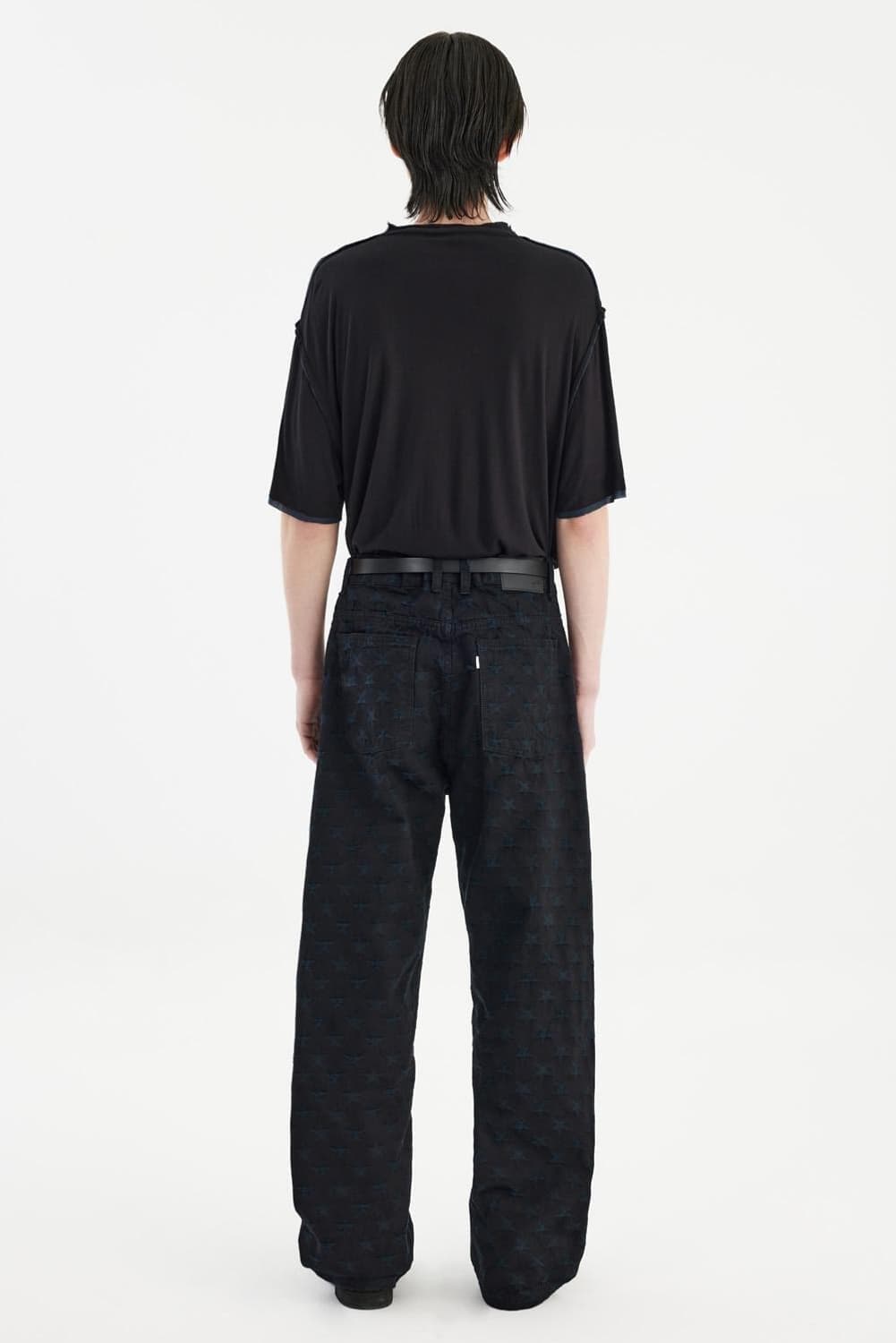[Youth] black star wide denim pants 상품이미지2