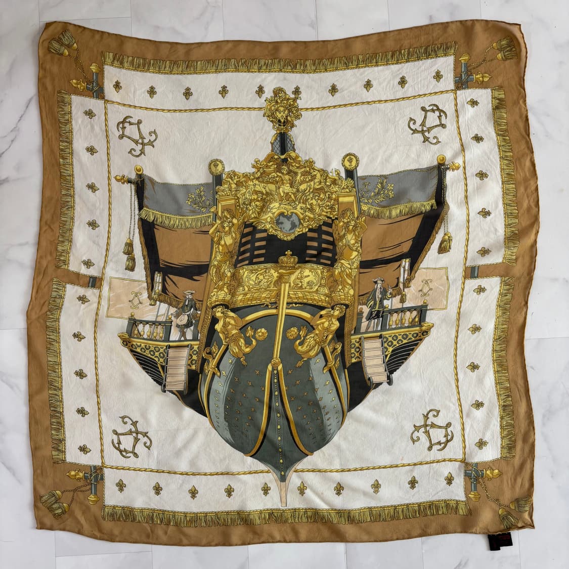 빈티지 에스콰이어 컬렉션 울 100 머플러 / 명화 스카프 상품이미지1