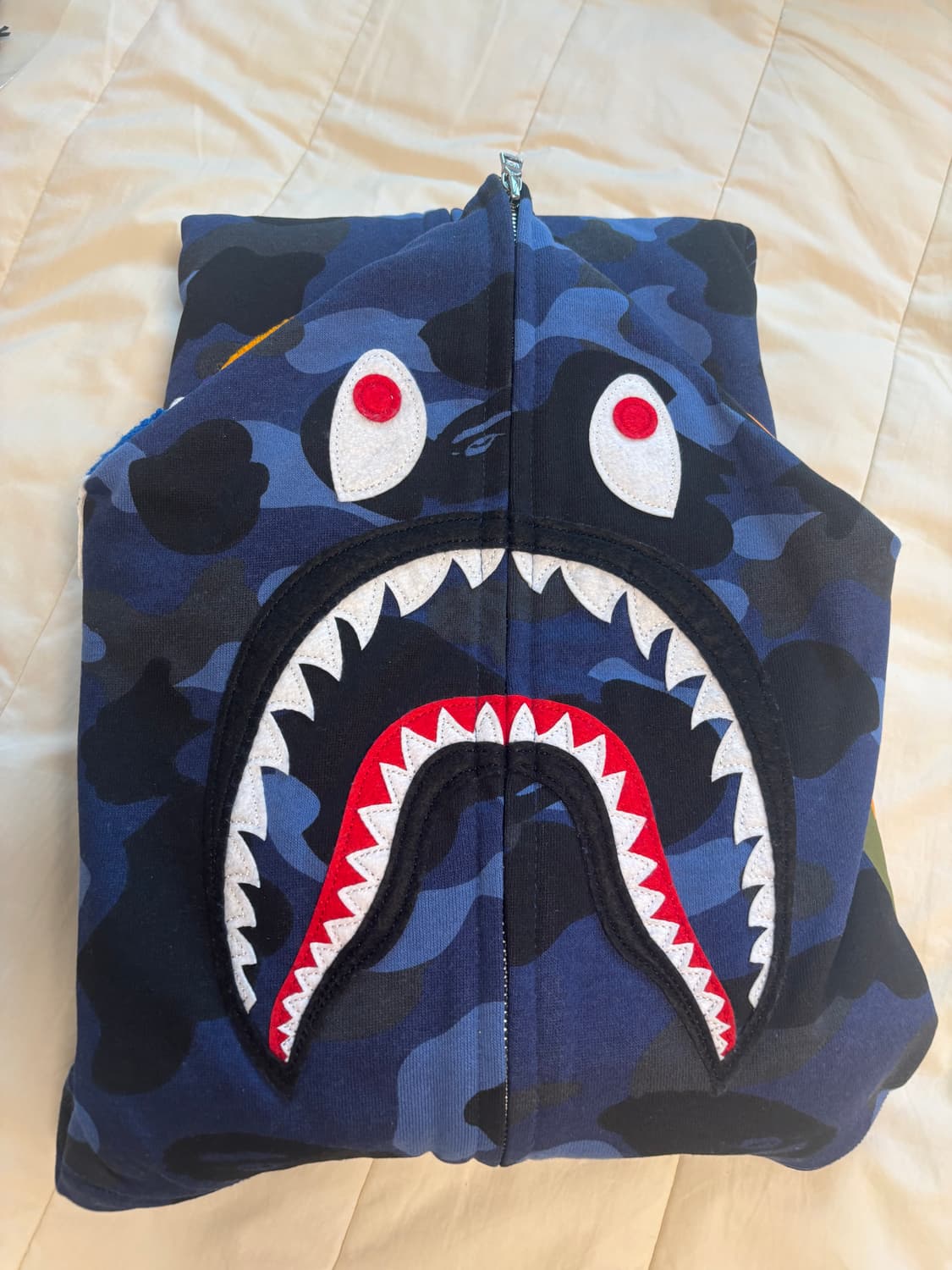 베이프 샤크후드집업 청계 L 새상품급 상품이미지1