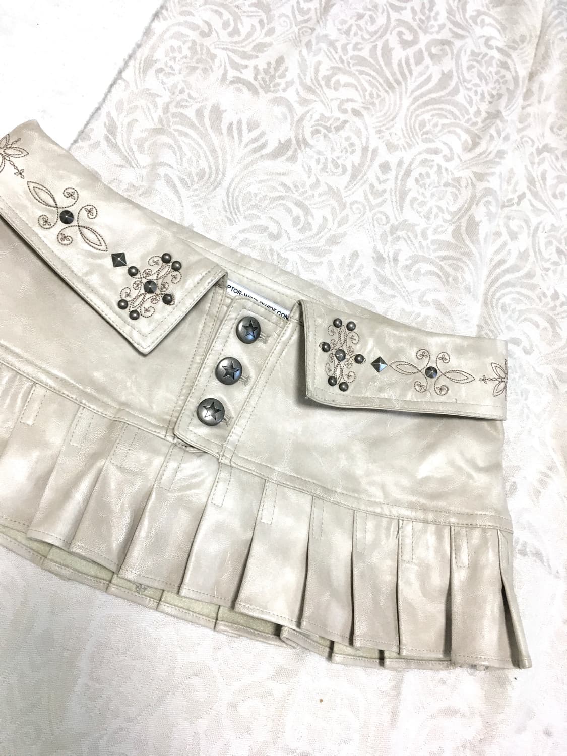 SCULPTOR 스컬프터 레더 미니스커트 아이보리 xs (빈티지 유일매물 상품이미지4