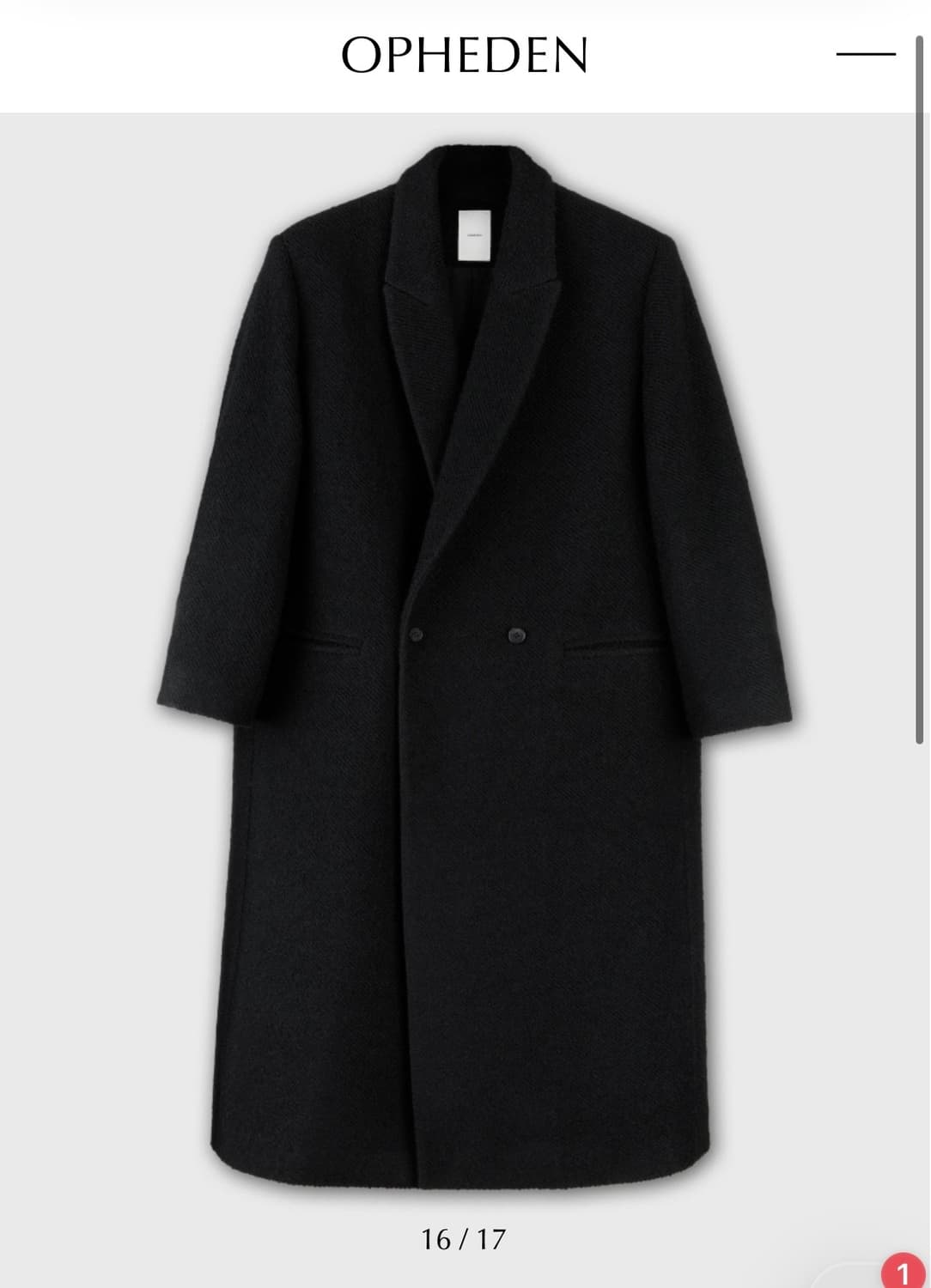 (블랙) 오브헤덴 코트 상품이미지2