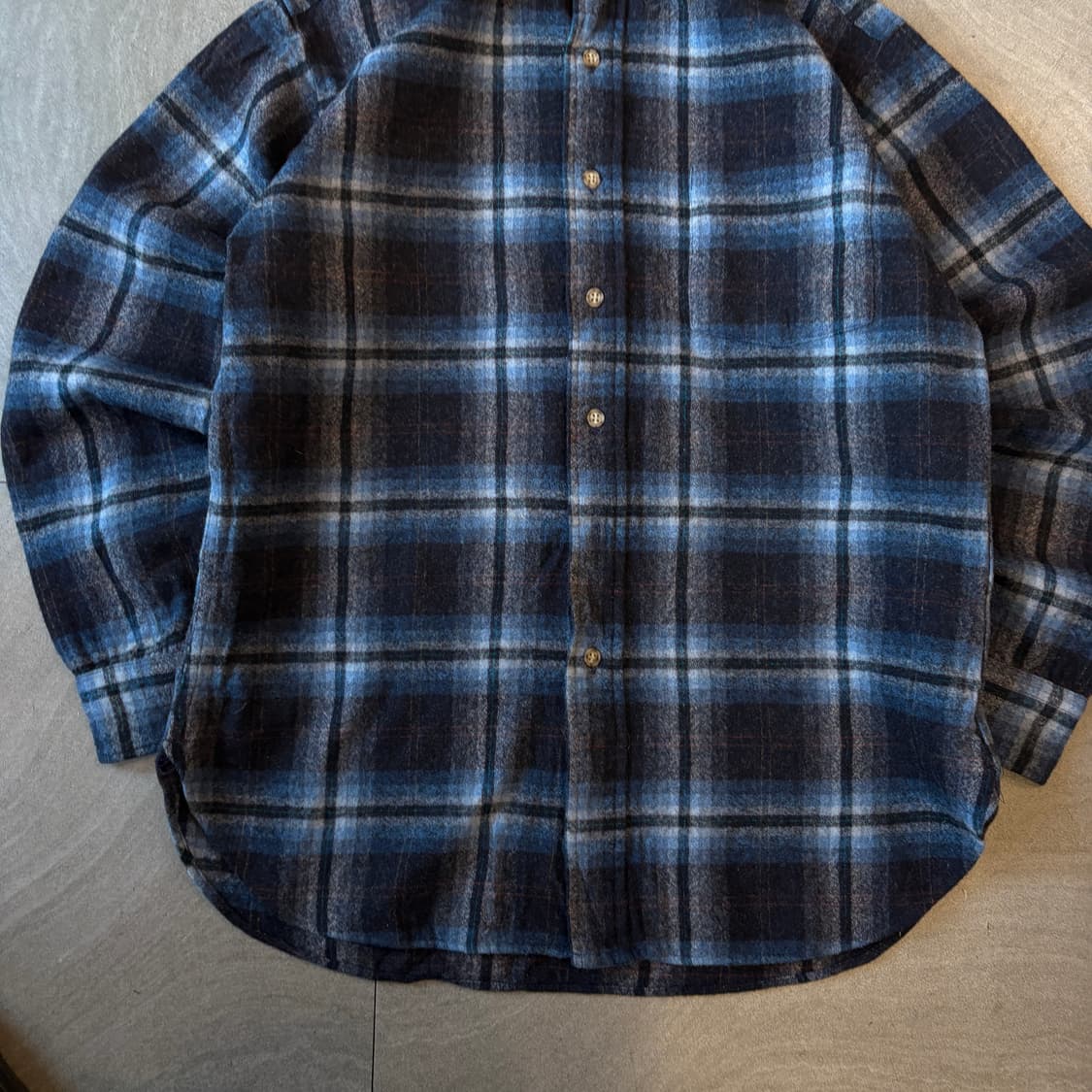 80년대 미국 생산 펜들턴 체크 울 셔츠  상품이미지4