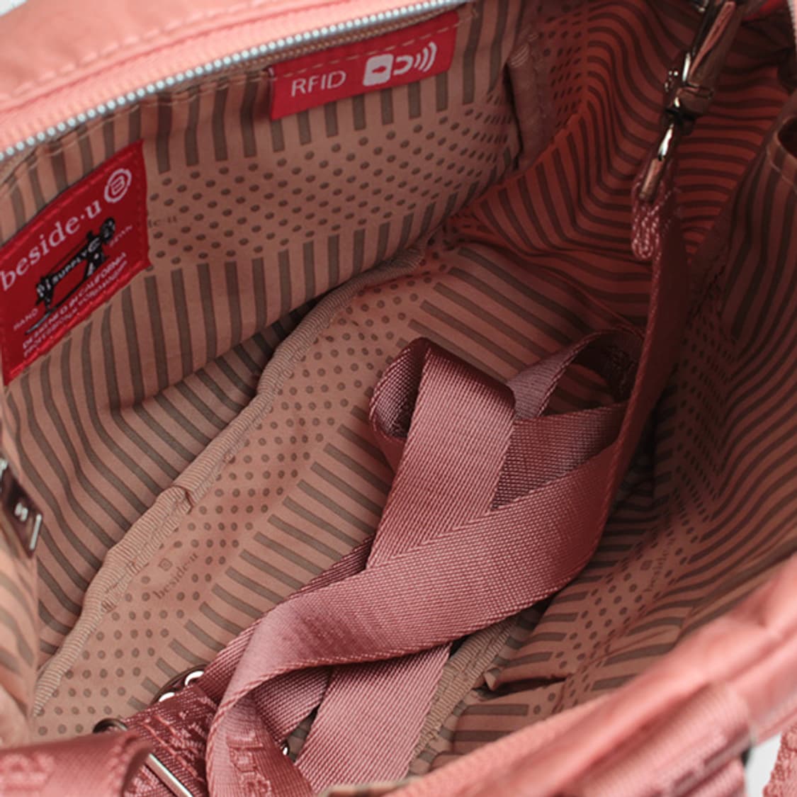 비사이드유 핑크 토트 겸 크로스백 상품이미지3