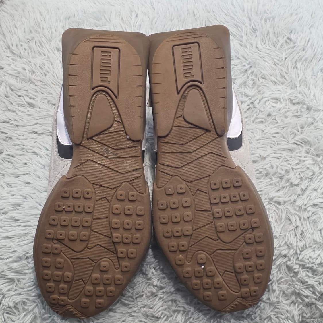 6q-25:푸마 폼스트리트 레트로 스니커즈 화이트/브라운 (26cm) 상품이미지8