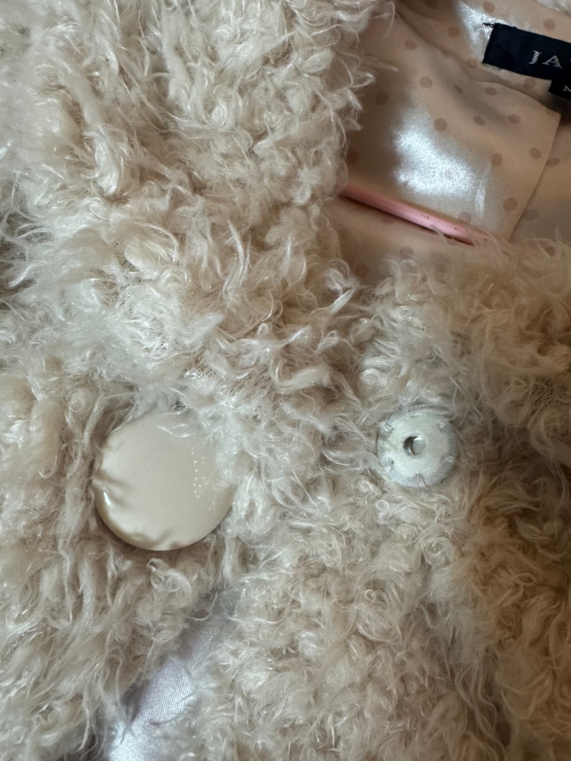 일본 빈티지 아이보리 퍼 자켓 양털 자켓 상품이미지3