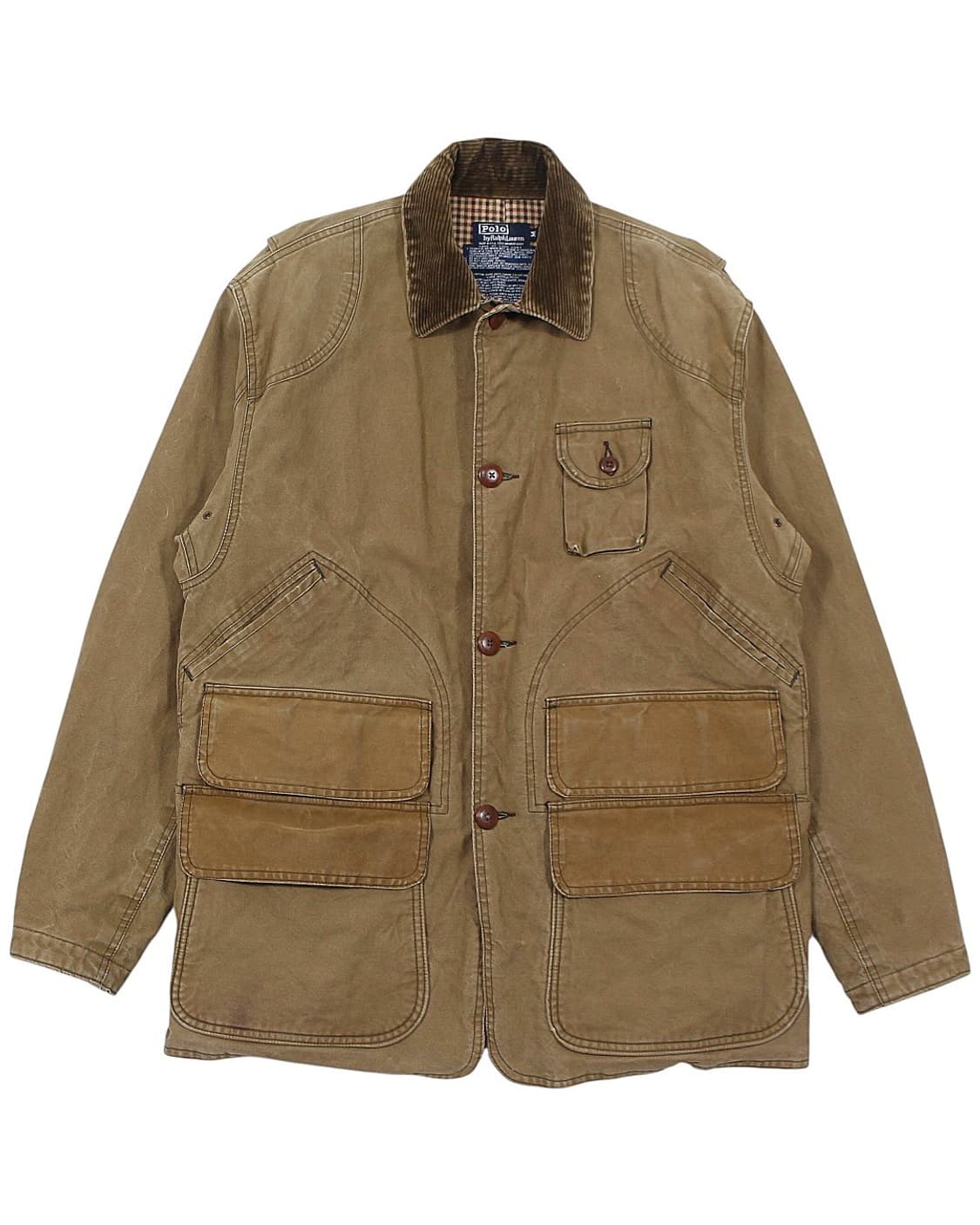 80-90s USA 폴로랄프로렌 오일클로스 왁스 헌팅 자켓 빈티지 미국제 상품이미지1