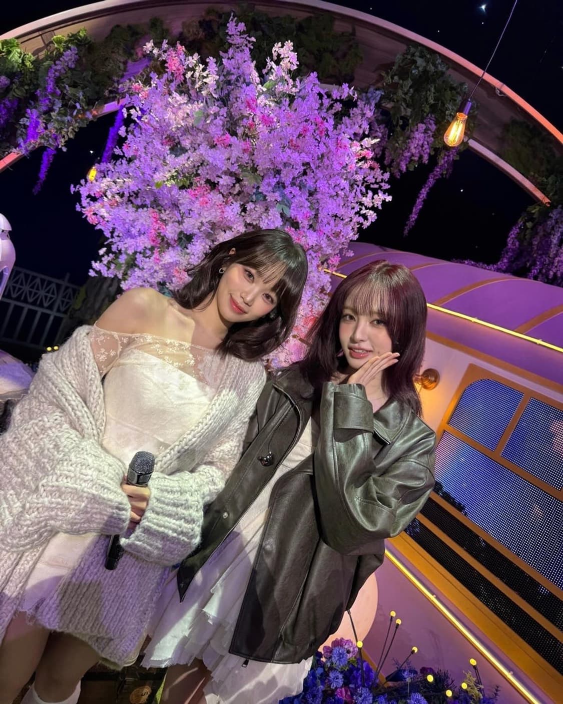 아이브 리즈 착용 / 다이닛 레더 봄버 자켓 브라운 상품이미지5