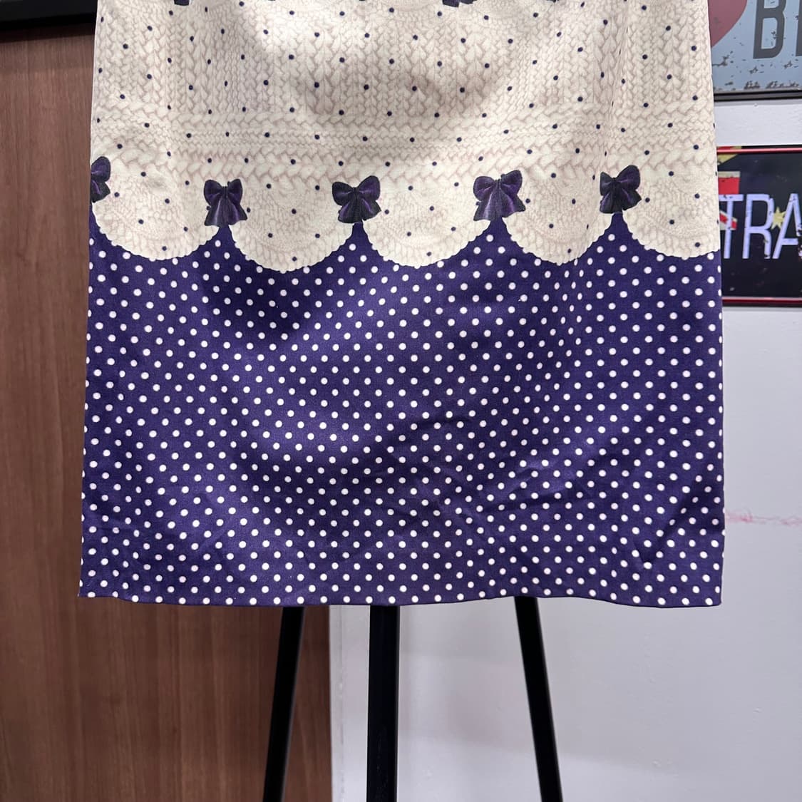 Ribbon Lace Dot Pattern Midi Skirt 상품이미지4