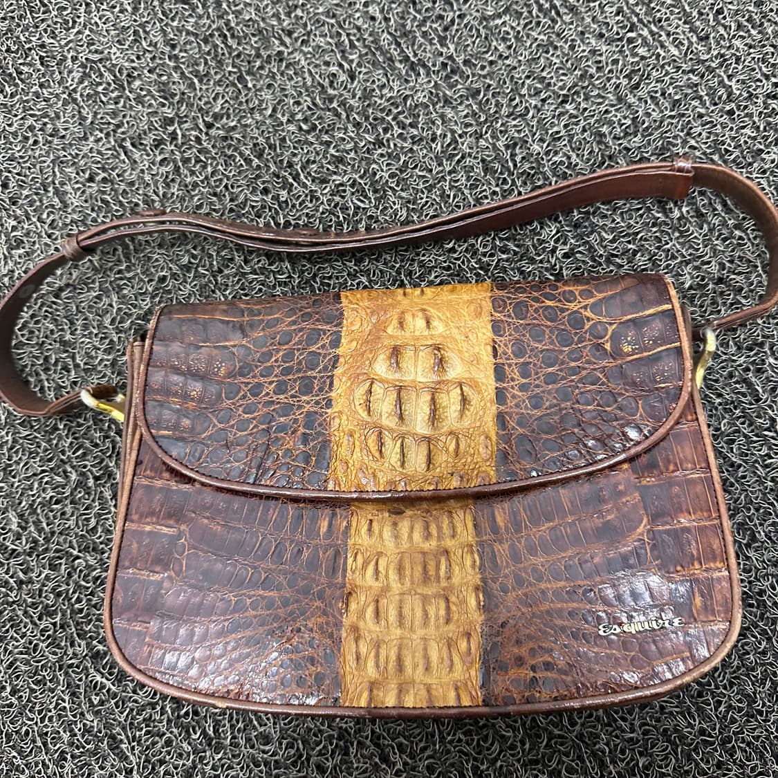 에스콰이아 악어 가죽 가방 브라운 여성 숄더백 상품이미지2