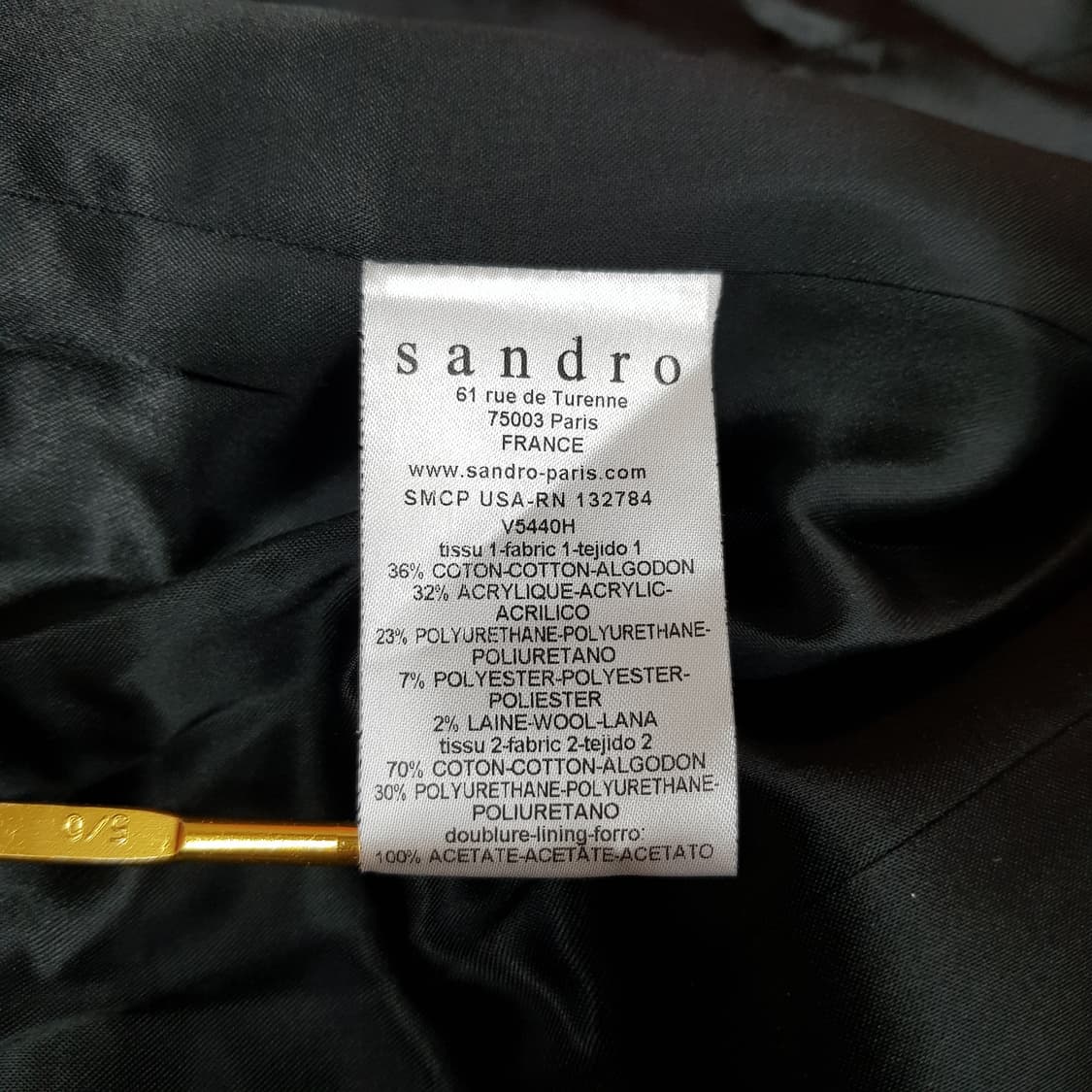 산드로 sandro 베테드 메타릭 자켓 38사이즈 택달린새제품 상품이미지8