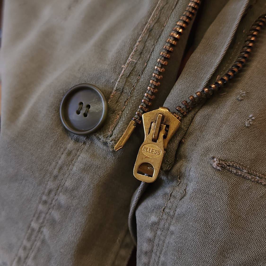 빈티지 프랑스군 m64 밀리터리 모즈파카 올리브 그린 페이딩 92C 상품이미지8