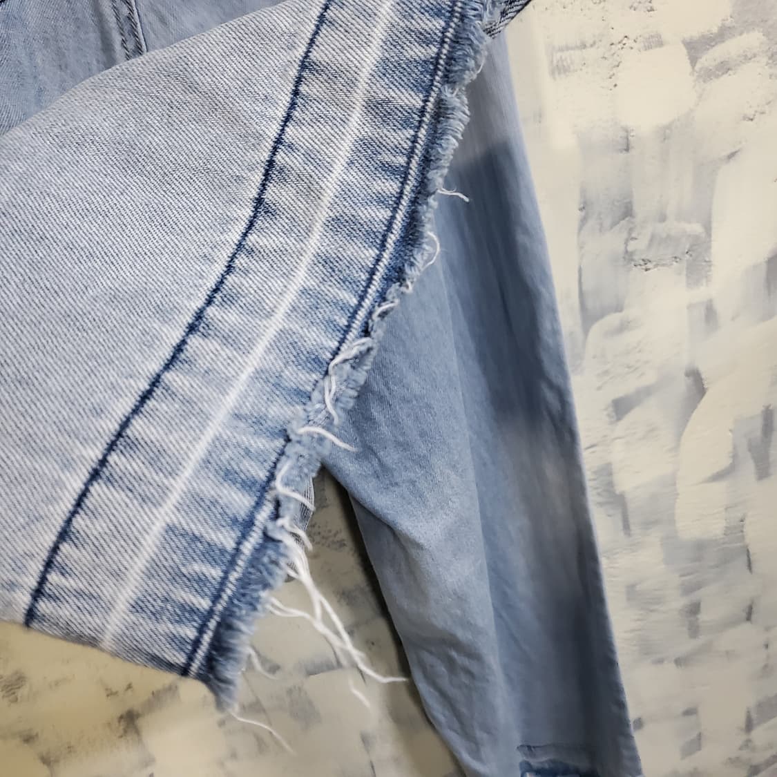 쥬시쥬디 연청 데님 와이드 팬츠 상품이미지3