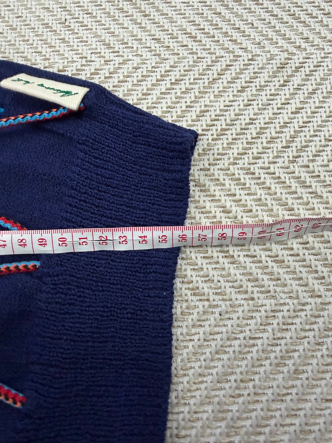 정품) 앤더슨벨 아가일 여성 니트 가디건 S  상품이미지8