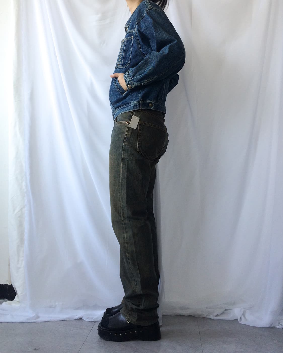 Tribal embroidery point denim jacket 상품이미지7