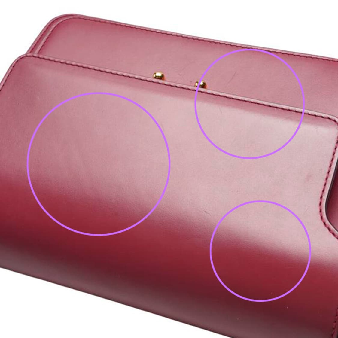 (중고) 마르니 버건디 카프스킨 트렁크 미듐 숄더백 상품이미지6