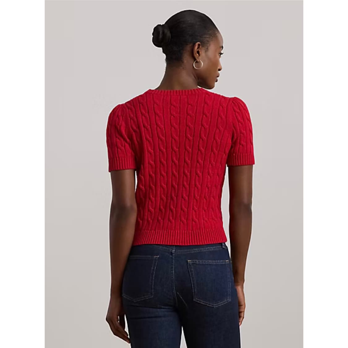 [S] 25SS 폴로 랄프로렌 니트 코튼 반팔 꽈배기 스웨터 QR인증 상품이미지3