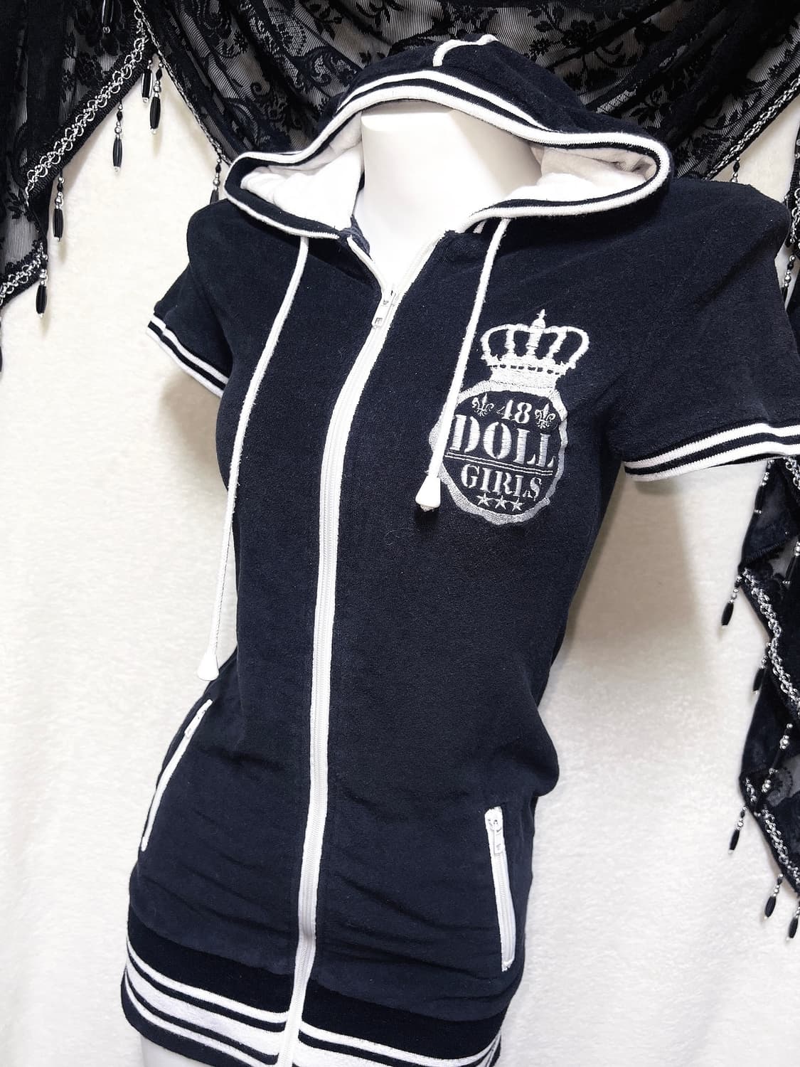 리즈리사돌 y2k 와투케 오네갸루 펑크 베메클 투웨이 후드집업 원피스 상품이미지2