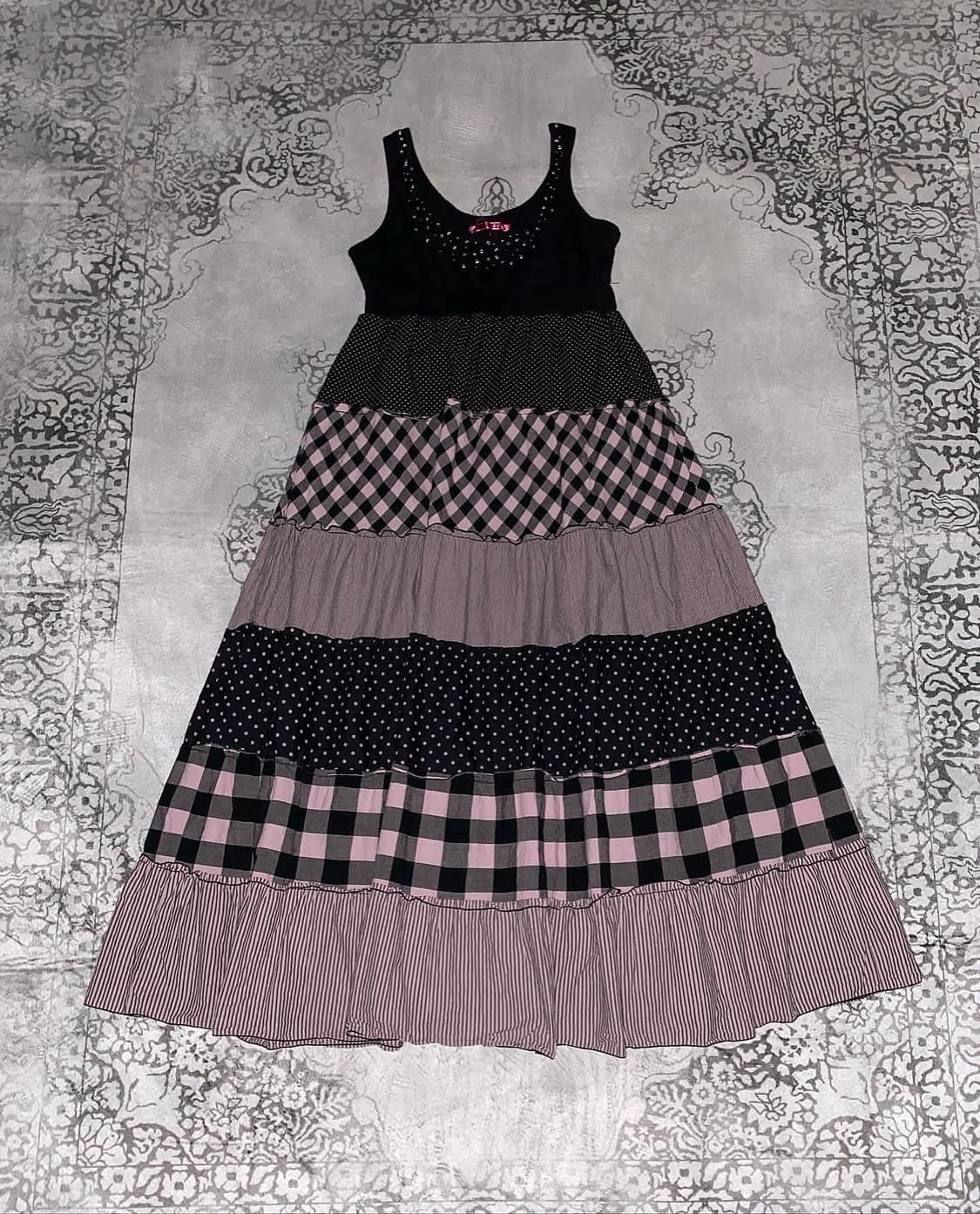 🧚🏻 러블리 펑크 패치 원피스 상품이미지5