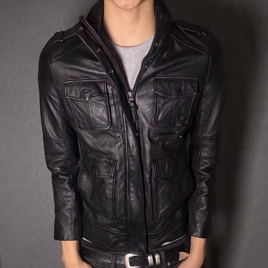lamb skin leather jacket 상품이미지1