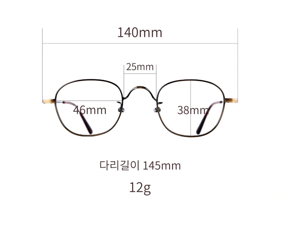 46사이즈 앤틱스퀘어 안경(새상품) 상품이미지7
