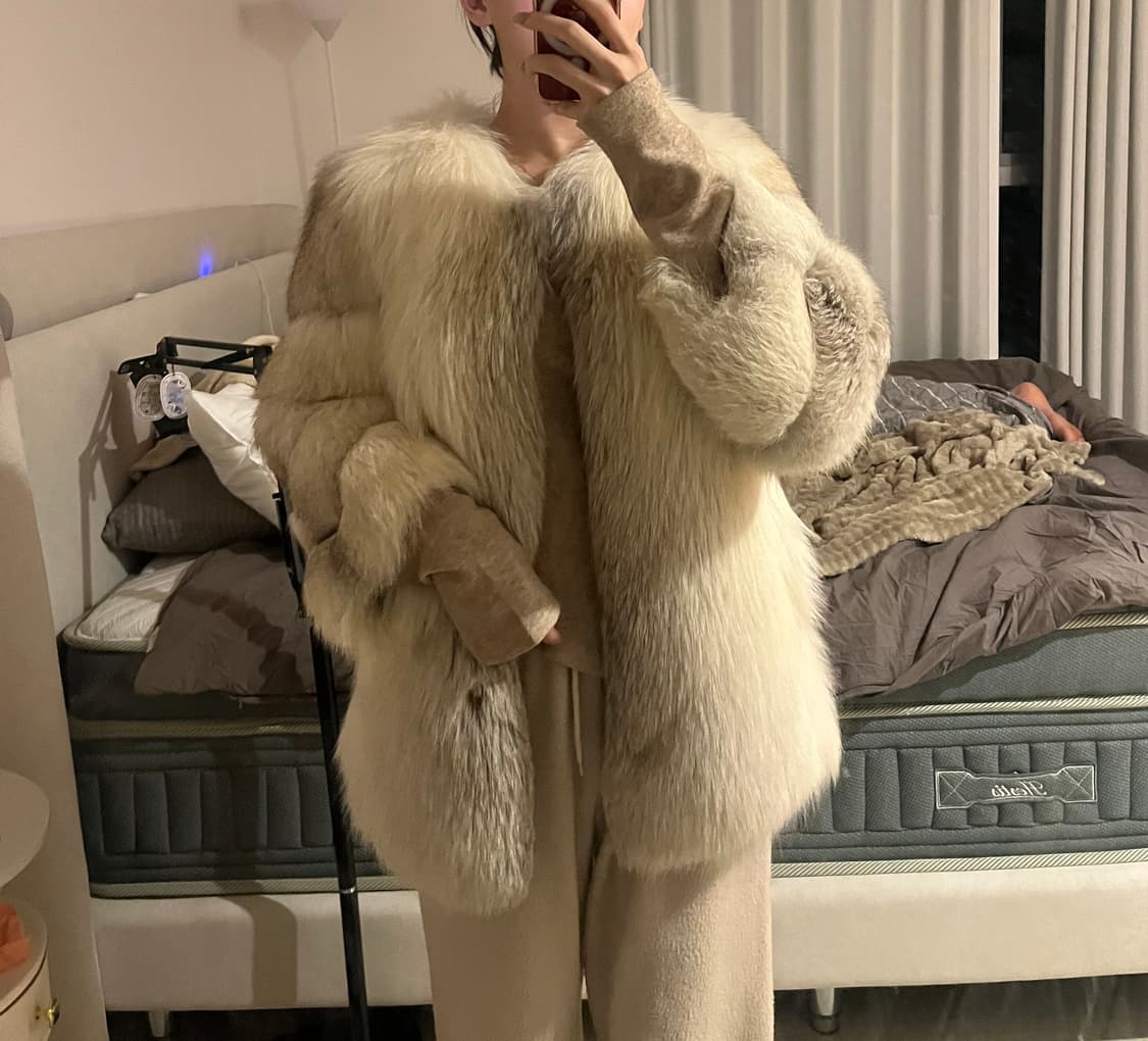 사가폭스 퍼자켓 최상급 sagafox 폭스퍼코트 폼폼이 상품이미지4