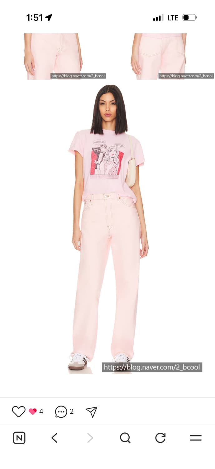 리던 핑크데님 팬츠 상품이미지10
