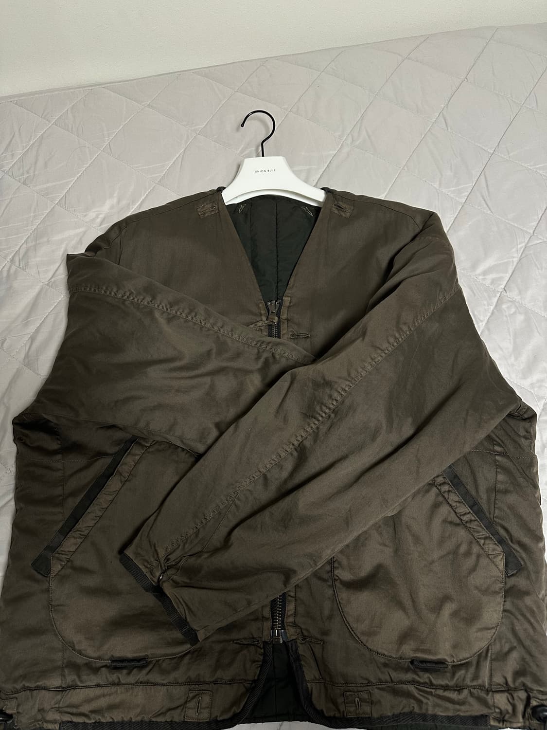 [3]폴리테루 라이너 유즈드 올리브 퀼티드 그린(카모라이너) 상품이미지1