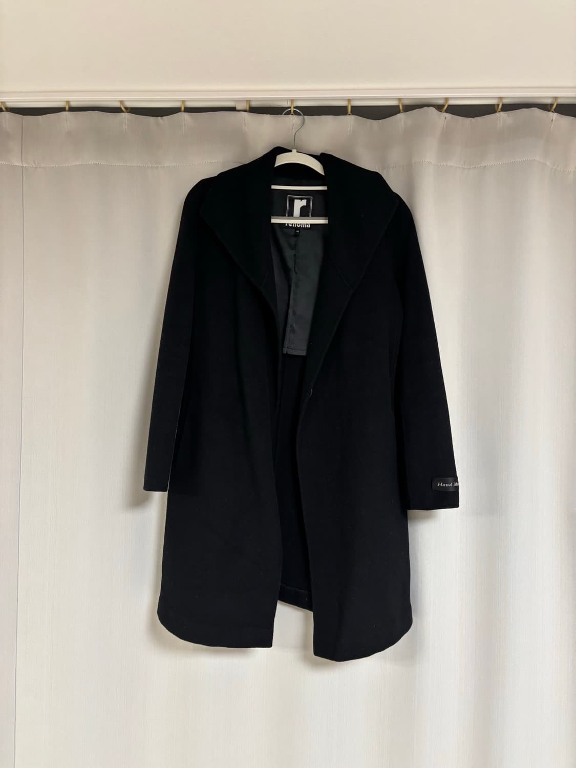 레노마 블랙 핸드메이드 코트 레노마 코트 여성 상품이미지1