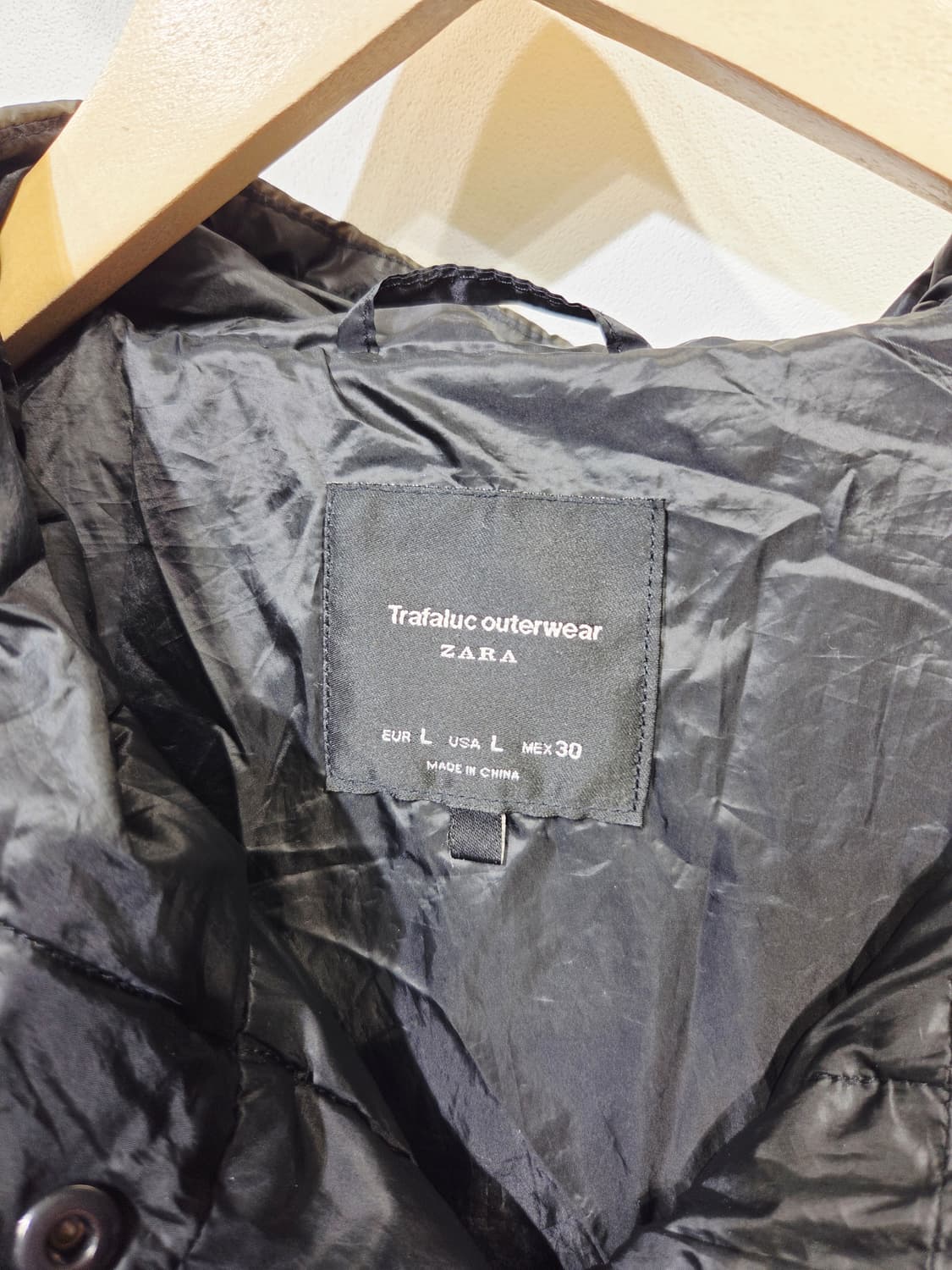 자라 카키색 나일론 롱패딩_L 상품이미지8